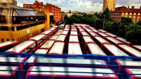 Bus depot, photo taken by Richard Gough