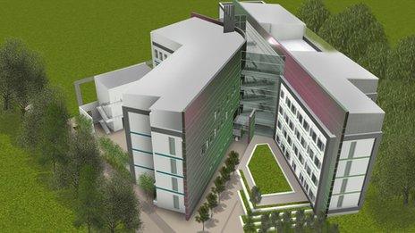 Graphic image for new dental hospital at Pebble Mill