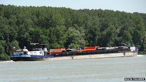 Barge on the Danube
