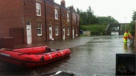 Flooded street