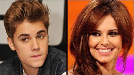 Justin Bieber and Cheryl Cole