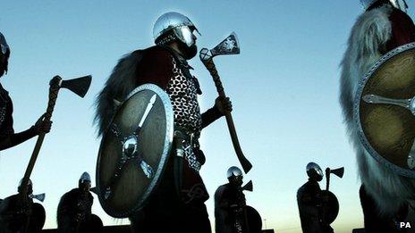 Viking re-enactment on Shetland