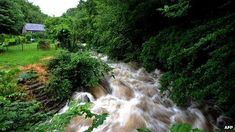 Fast flowing river