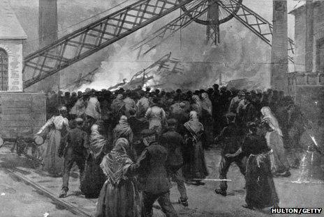 Sketch of 1901 Senghennydd disaster