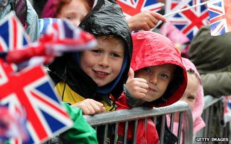 Crowds at Olympic torch relay