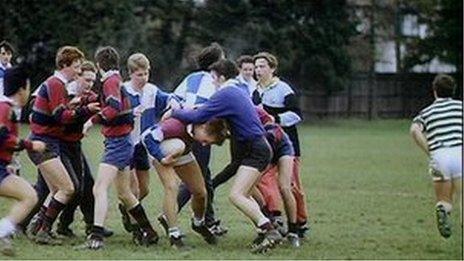 School rugby match