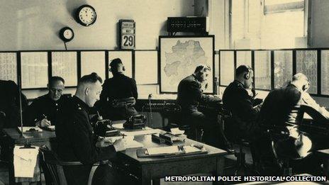 Scotland Yard information room in the late 1930s