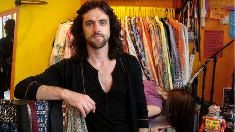 Peter Walsh of Hobo's Vintage Clothing in Cardiff