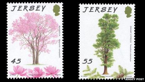 Jersey tree stamps