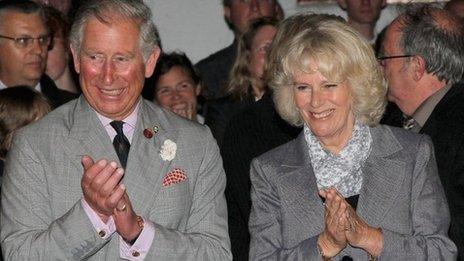 The royal couple at the Heartlands attraction