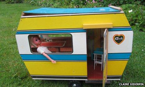 Sindy in a caravan