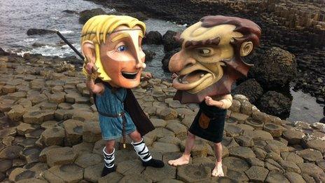 Giants on causeway