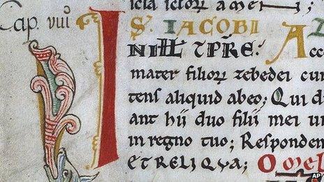 Detail of Codex Calixtinus manuscript