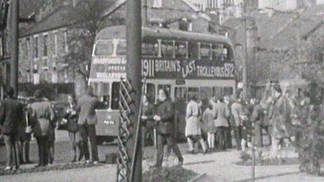 Last trolleybus ride in Bradford