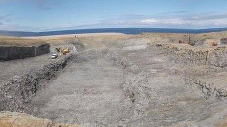 Dump dig site at Dounreay