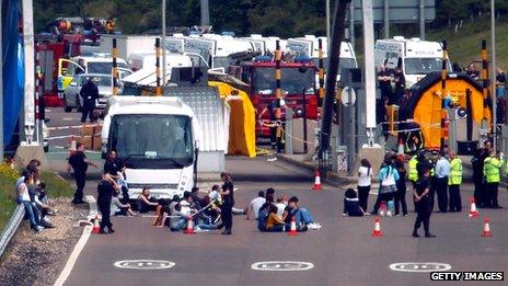 Passengers of a Megabus coach sit on the M6 toll road