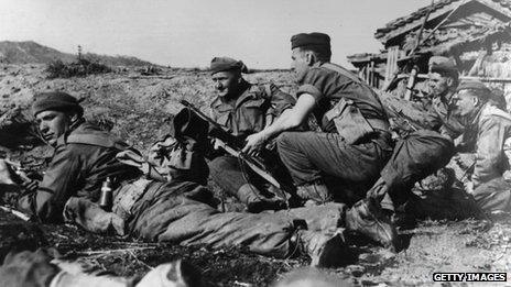 Argyll and Sutherland Highlanders soldiers in Korea