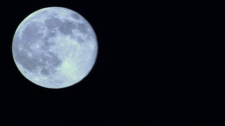 The Moon as seen at night