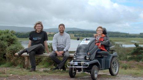 Charlie Williams on the Tramper scooter