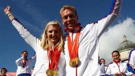 Rebecca Adlington with Chris Hoy