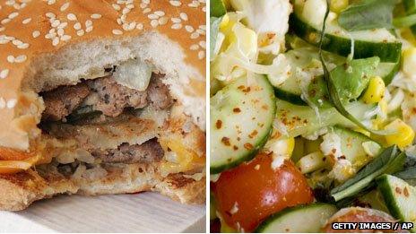 A Big Mac and salad