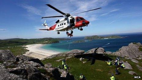 Coastguard helicopter