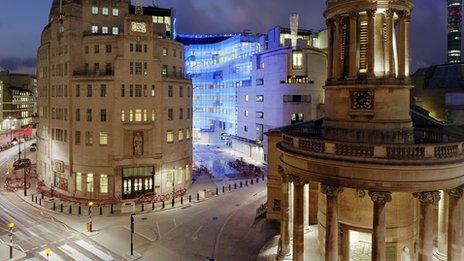 New Broadcasting House at dusk