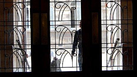 The handrails leading up to Sheffield Central Library main doors were stolen over the weekend