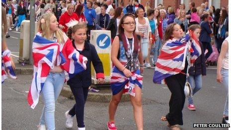 Young people walking