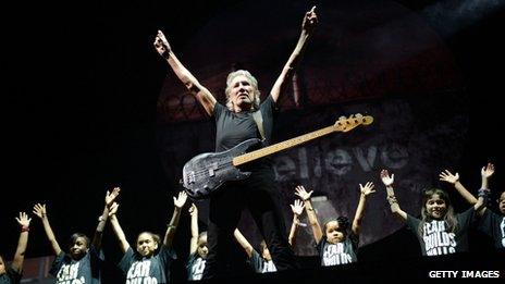 Roger Waters performing in New York