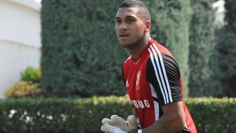 Wes Foderingham at Swindon's training camp in Italy