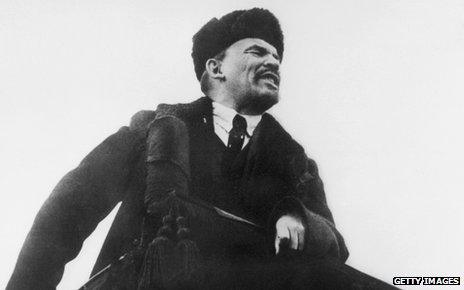 Lenin addressing masses