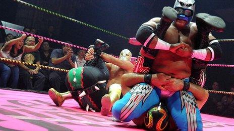 Wrestlers of Lucha Va Voom, LA