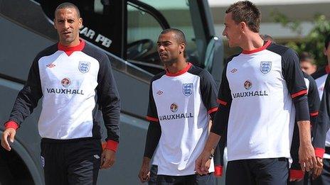 John Terry, Rio Ferdinand and Ashley Cole