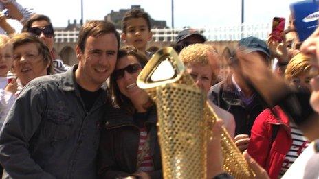 Olympic flame in Jersey