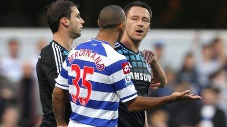 John Terry and Anton Ferdinand clash at Loftus Road