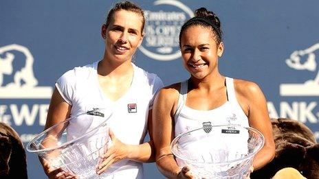 Marina Erakovic and Heather Watson