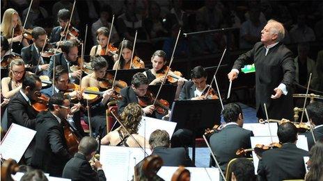 For the first time in Proms history a non-BBC orchestra is resident at the Proms. The West–Eastern Divan Orchestra, with its co-founder and conductor Daniel Barenboim, gives a complete Beethoven symphony cycle.