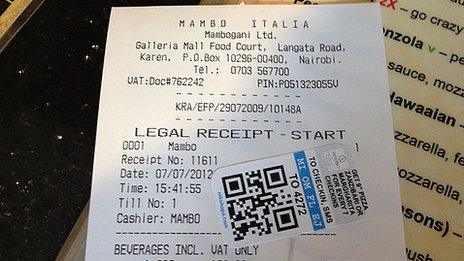 Till receipt with NikoHapa sticker