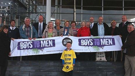 A rally was held by campaigners outside the Senedd on Tuesday