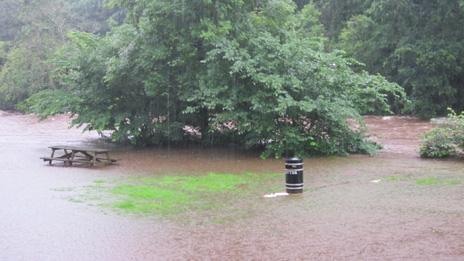 Bridge of Allan, flooded park