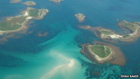 Aerial photograph of the Isles of Scilly