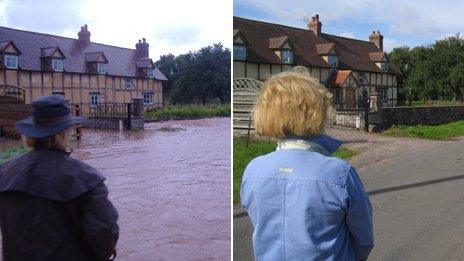 Babs Mitchenson in Millcroft Road Bodenham in 2007 (left) and in in 2012