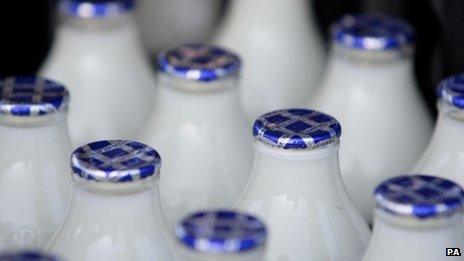 Milk bottles