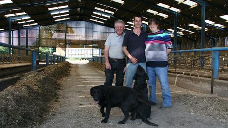 Mike, Richard and Charlotte Downes