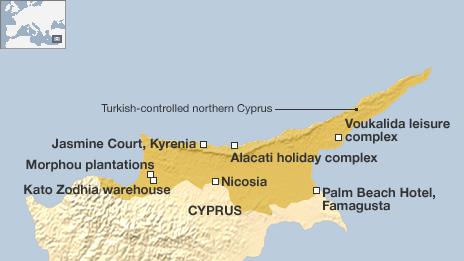 Map of Cyprus