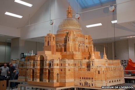Model of Edwin Lutyens' cathedral