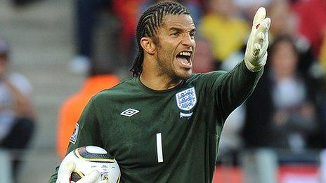 David James at the 2010 World Cup with England