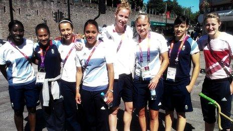 Team GB women's football team in Cardiff