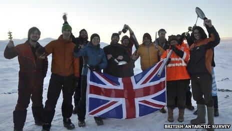 British Antarctic Survey staff join in Olympic bell-ringing event